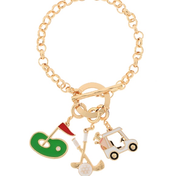 Golf Theme Charm Bracelet - Picture 1 of 1
